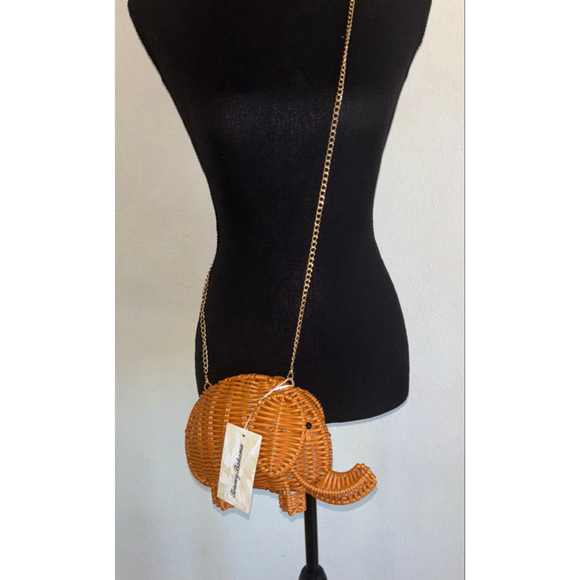 NEW Viral TikTok Tommy Bahama Wicker Elephant Crossbody Purse NWT - Picture 4 of 10